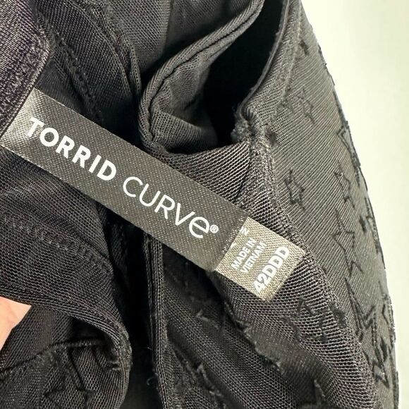 Torrid Curve 360 Back Smoothing Push Up T-Shirt Bra Plus Size 42DDD Black Stars - Picture 9 of 12